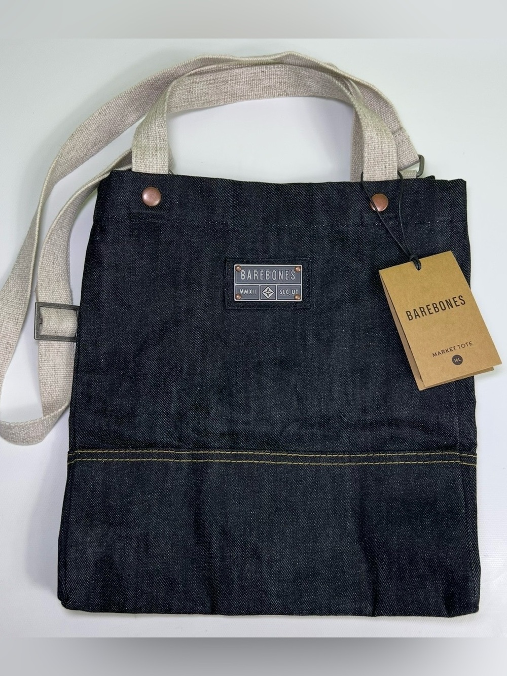 Barebones Neelum Large Waxed Canvas Tote Bag NWT